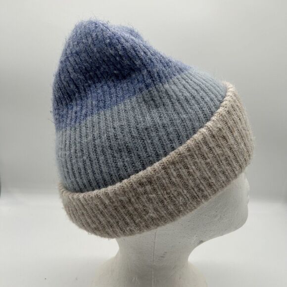 Barts Amsterdam Beanie Blue Chunky Knit Winter Hat One Size - Picture 5 of 6